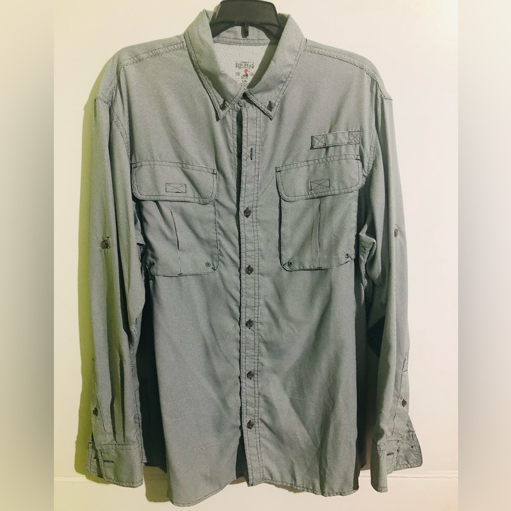 Red head collared button up